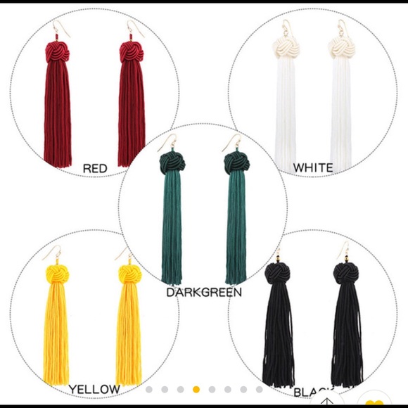 Duo tassel earrings 2 in 1 - Picture 4 of 8